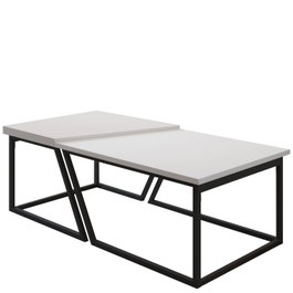 Hanah Home Verona P0024623 Juego de Mesas de Café Blanco